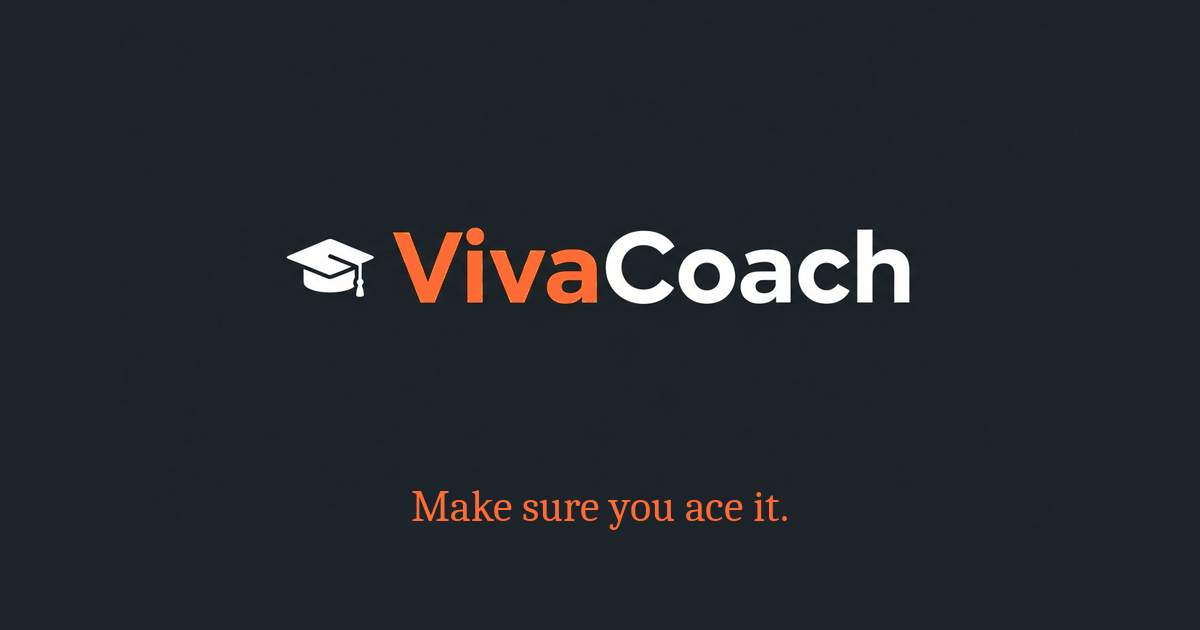Screenshot of VivaCoach, Upload your thesis, face a mock defense, and know where you stand